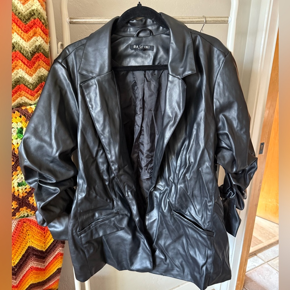 Faux leather jacket